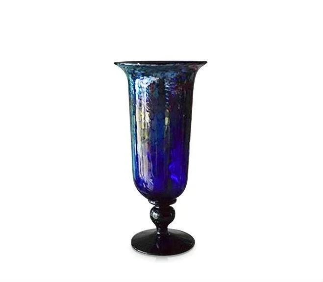 Blue "Aurora" Glass Imperial Vase