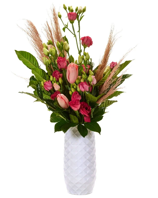 The Amaranth Vase in White - 10"