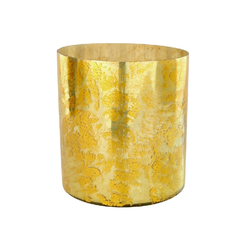 Extra large acid yellow glass vase 27x25cm