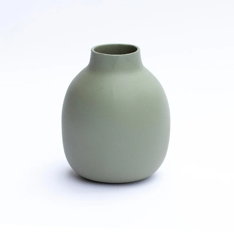 Stoneware Moo Vase - Green