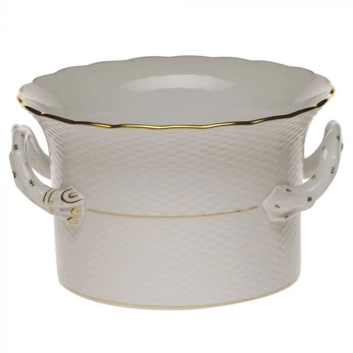 Herend Golden Edge Cachepot with Handles