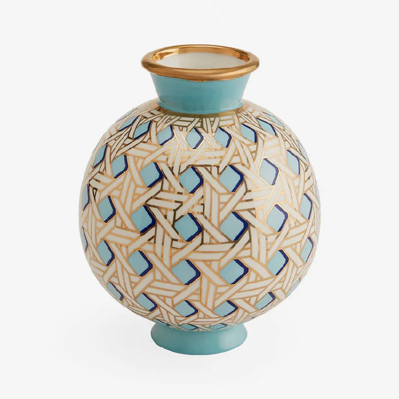 Jonathan Adler | Basketweave Round Vase