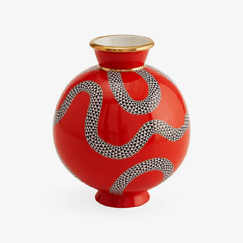 Jonathan Adler | Eden Round Vase - Red