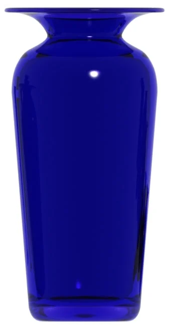 Large Tall Blue Glass Vase