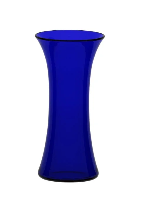 Medium Blue Glass Lily Vase