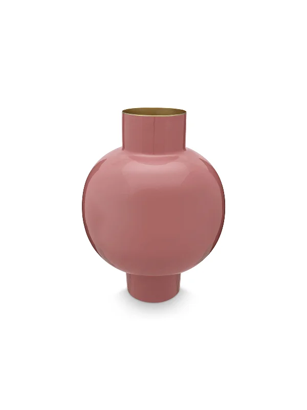 Metal Vase - Pink - L