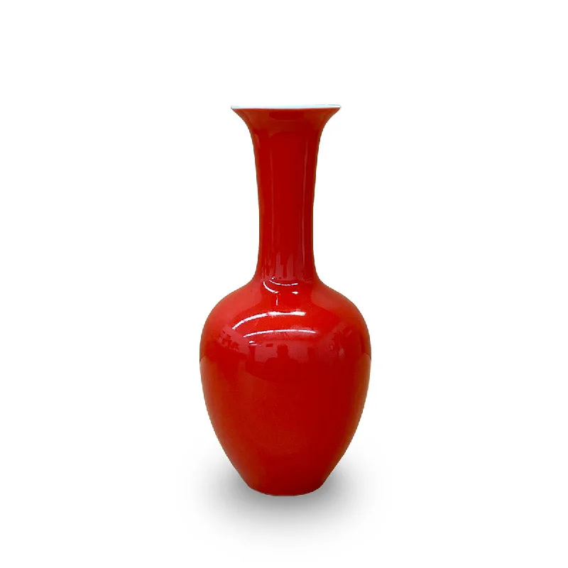 Mini long neck porcelain vase