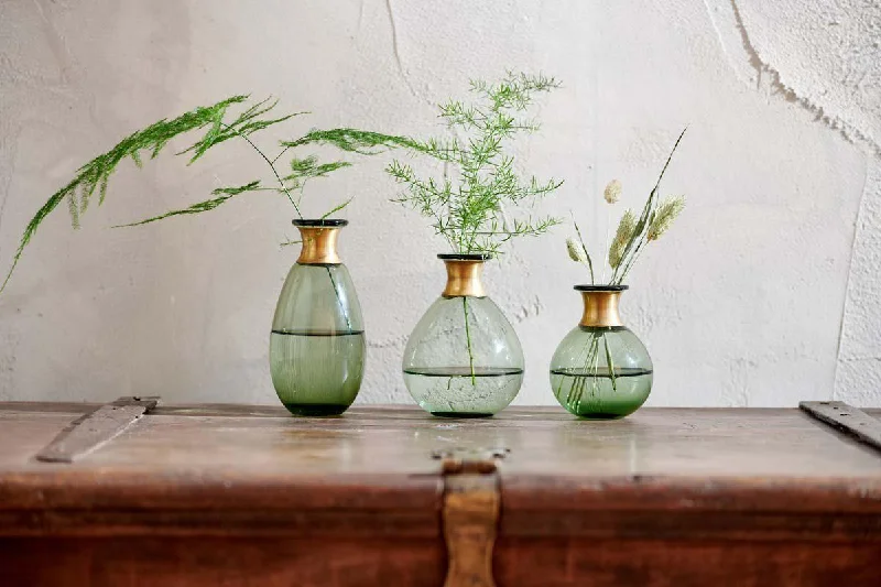 Miza Mini Glass Vase - Green