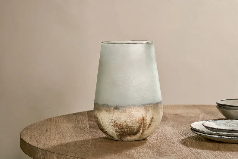 Ngolo Recycled Glass Vase - Aged Smoke