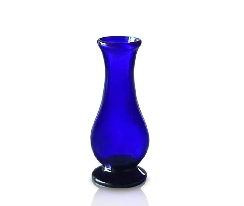 Small Blue Glass Bud Vase