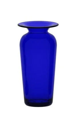 Small Tall Blue Glass Vase