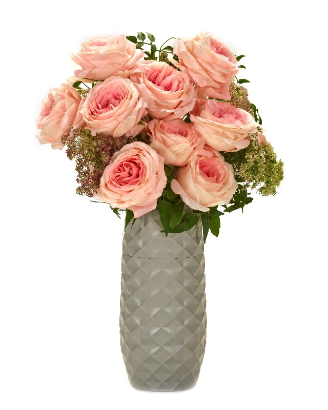 The Amaranth Vase - Cool Grey - 10"