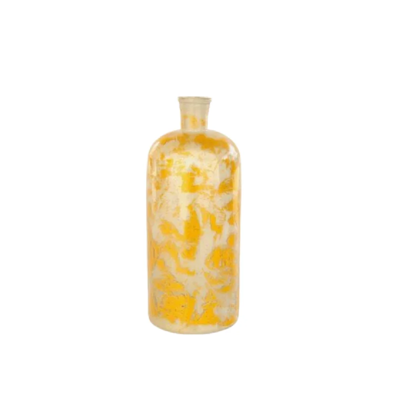 Yellow glass bottle