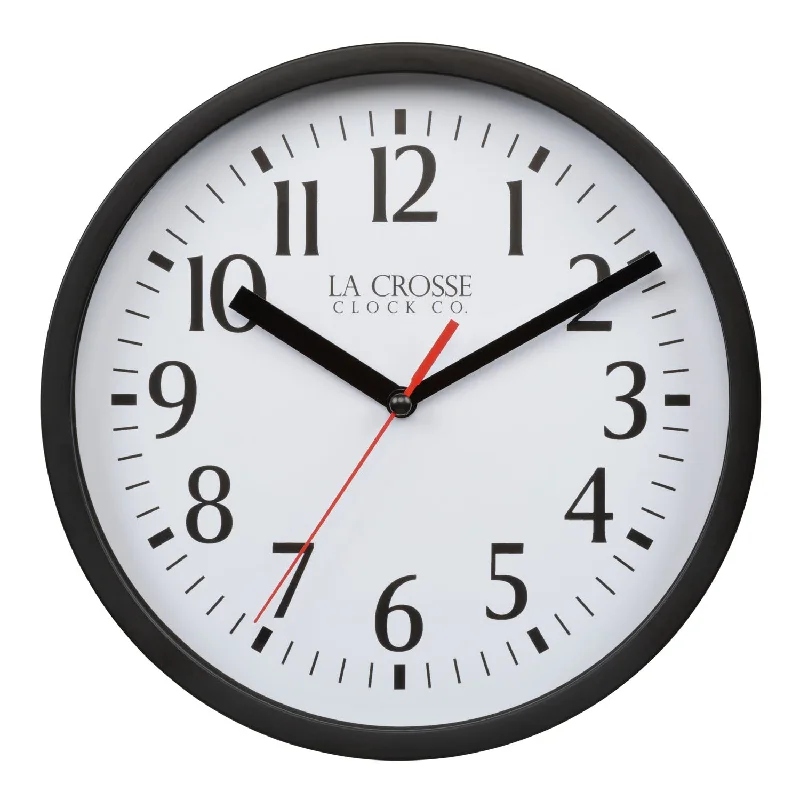 404-3020B 8-inch Basics Analog Wall Clock – Black