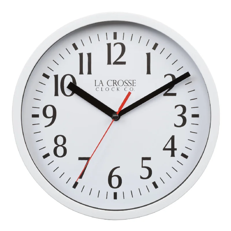 404-3020W 8-inch Basics Analog Wall Clock – White