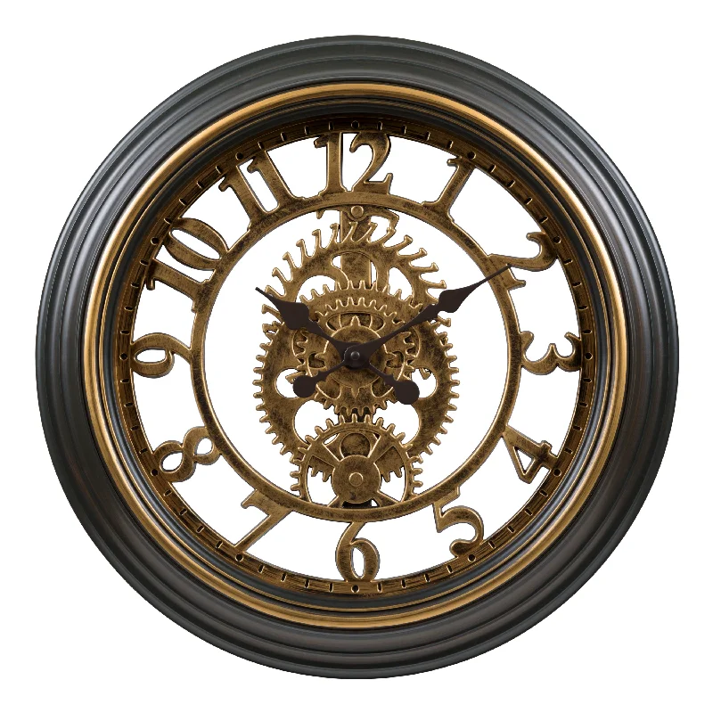 404-3051C 20-inch Gears Wall Clock