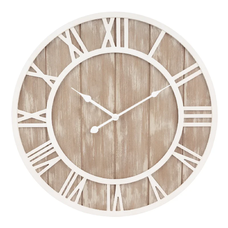 404-3450 19.7-inch Harper Wood Wall Clock