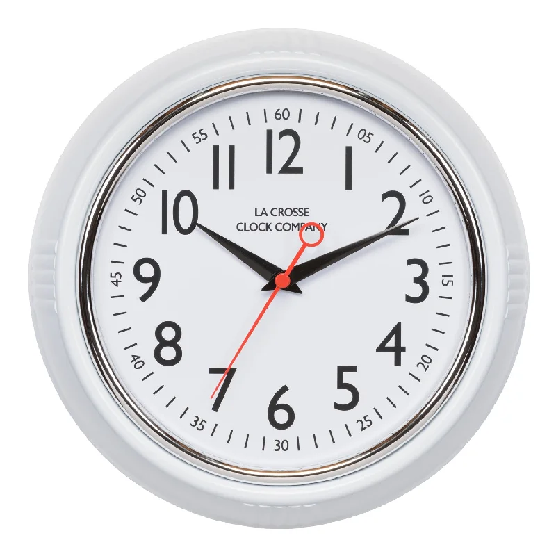 404-3624W 9.6-inch Schoolhouse Wall Clock