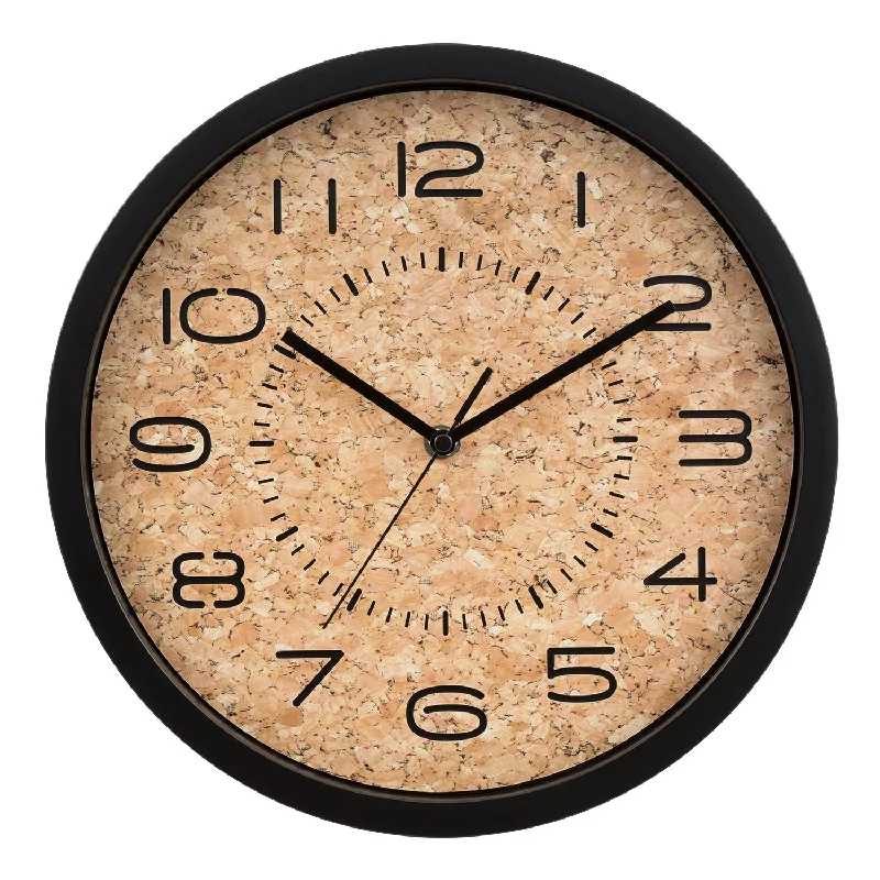 404-3832 12-inch Felix Cork Wall Clock