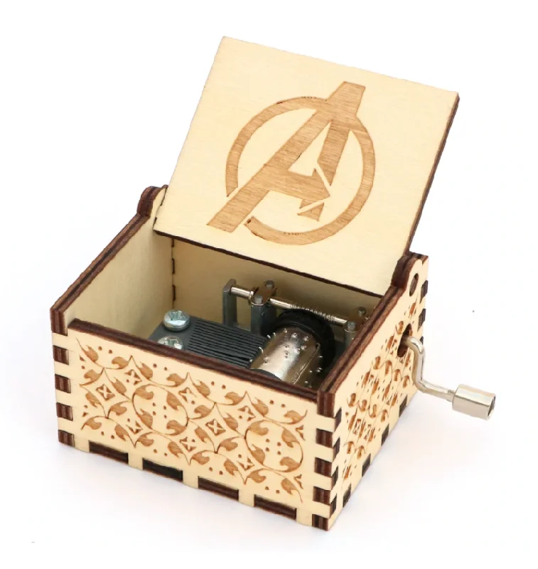 Avengers Engraved Wooden Music Box (Brown)