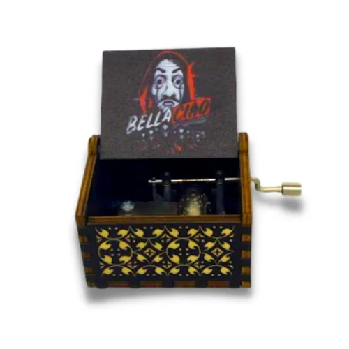 Bella Ciao Black Handcrafted Music Box (Black)