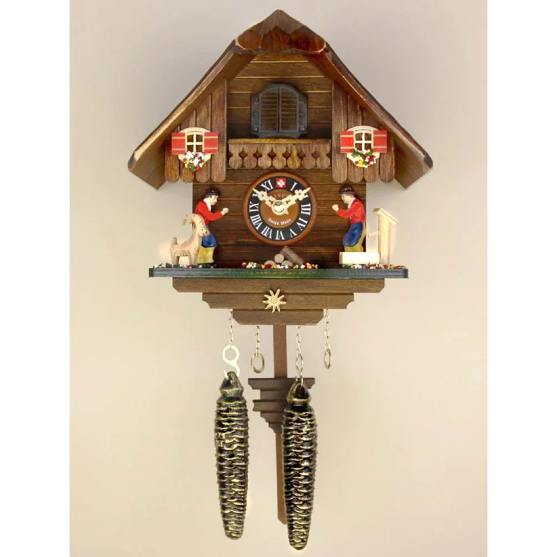 Loetscher - Classic Emmental Chalet Quartz Swiss Cuckoo Clock - Made in Switzerland