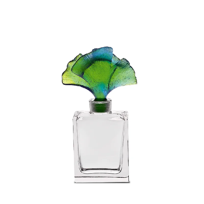 Daum - Ginkgo Perfume Bottle in Blue & Green