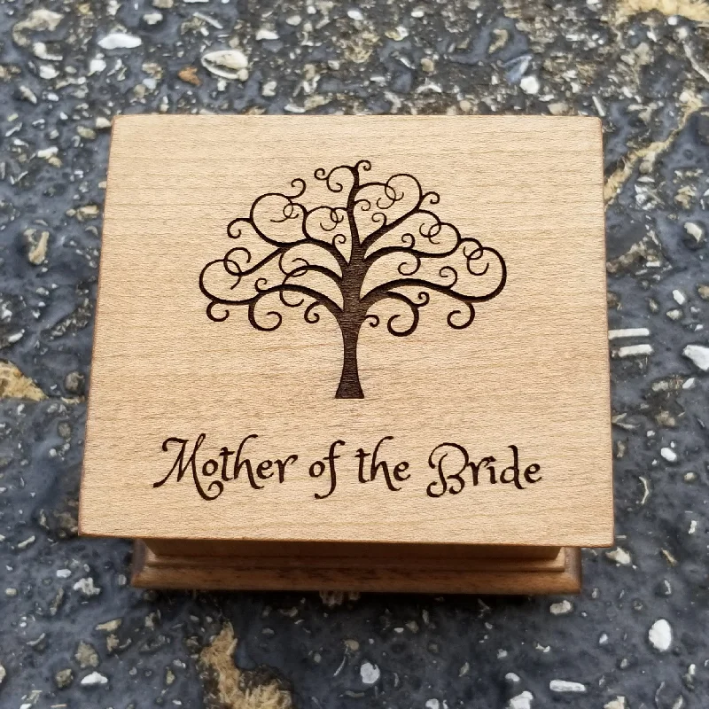 Mother of Bride box, Music box with your choice of color and song, personalize