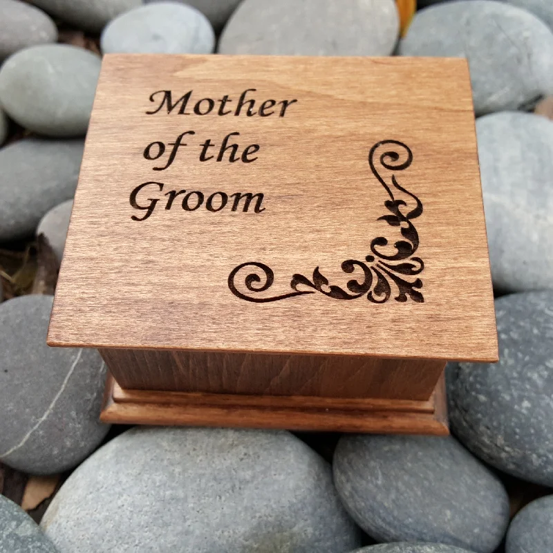 Mother of Groom Gift box, Music box with your choice of color and song, personalize