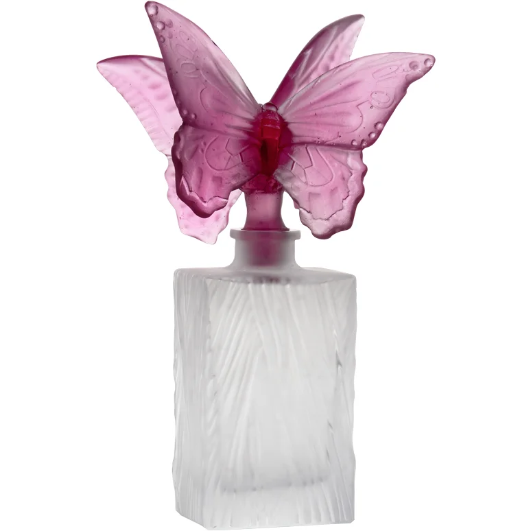 Daum - Crystal Butterfly Perfume Bottle in Purple