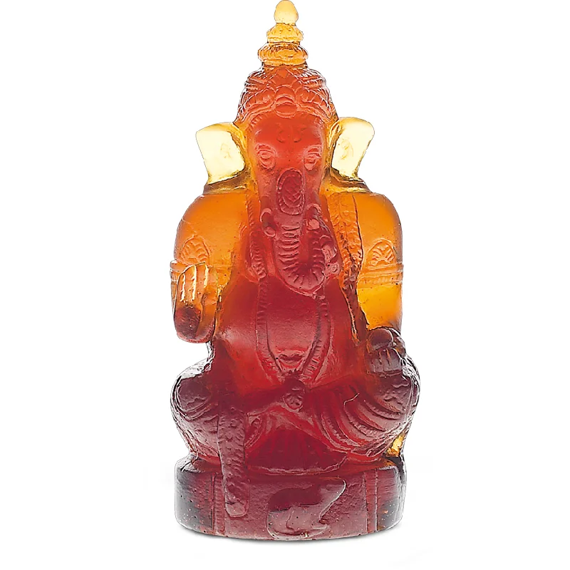 Daum - Crystal Ganesha in Dark Amber