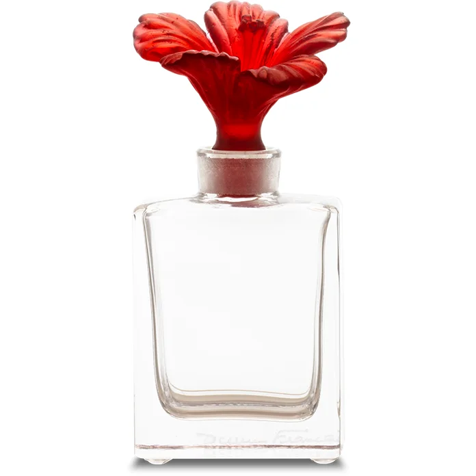 Daum - Crystal Hibiscus Perfume Bottle