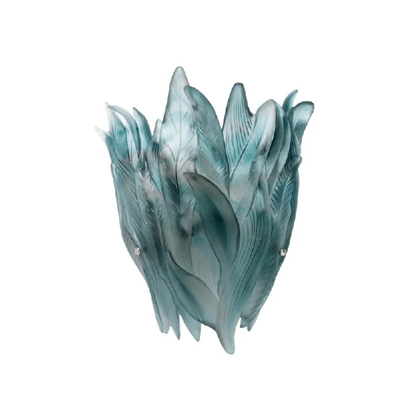 Daum - Crystal Vegetal Sconce in Blue-Grey