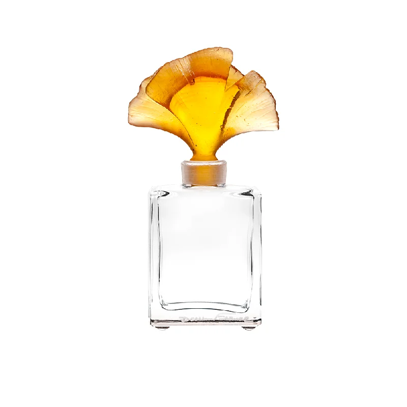 Daum - Ginkgo Perfume Bottle in Amber