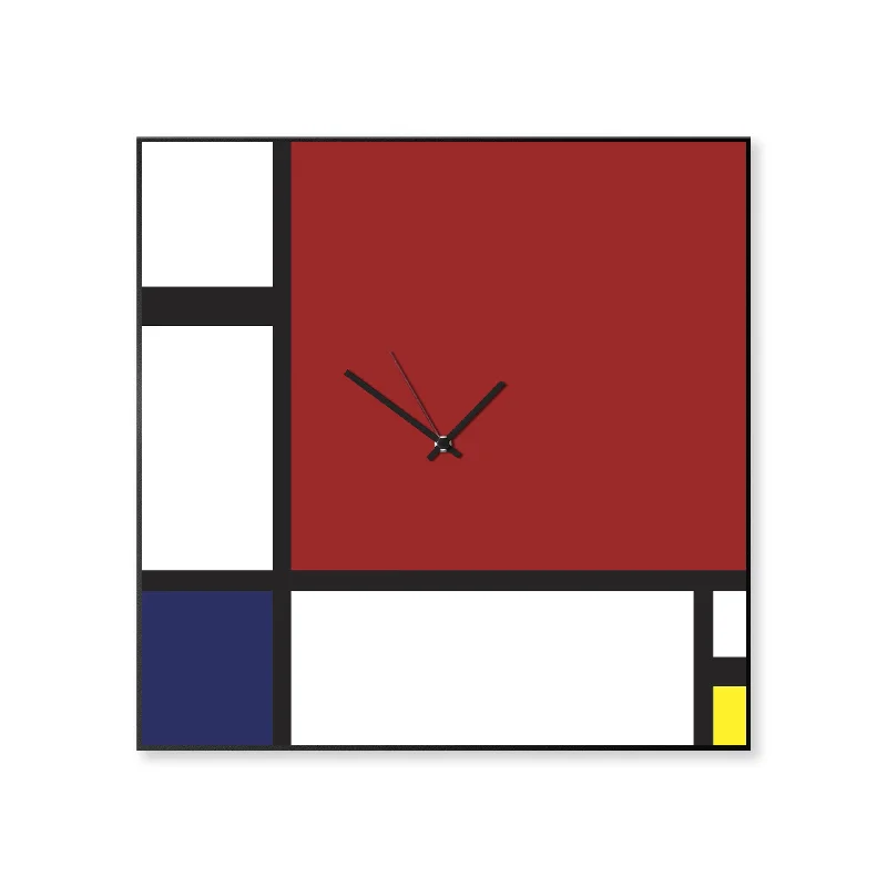 Design Object - Mondrian Big Wall Clock - Made in Italy