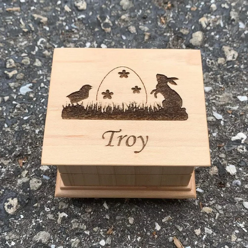 Easter Egg Music Box with name on top