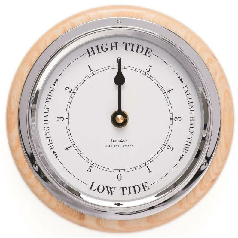 Ash & Chrome 170mm Tide only Clock