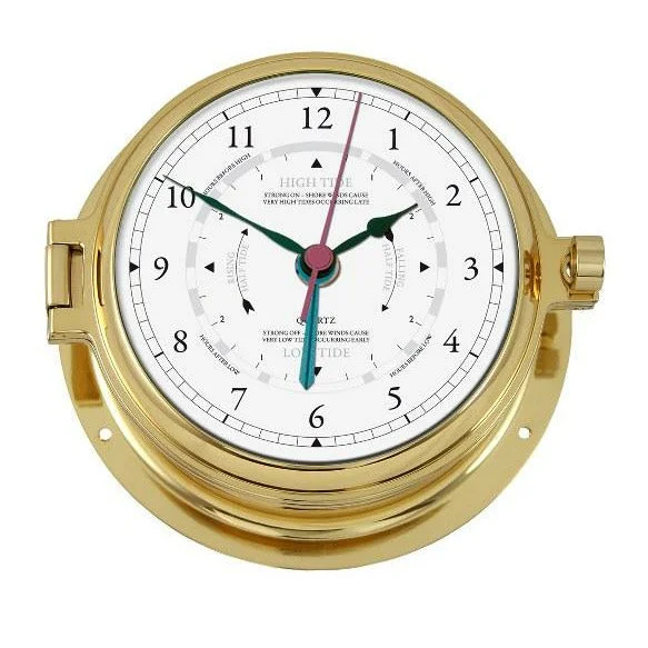 Solid Polished Brass Marine Tide Clock