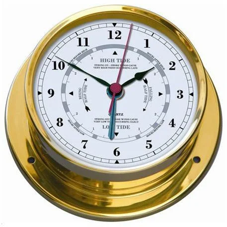 Polished Brass Clock & Tide Clock