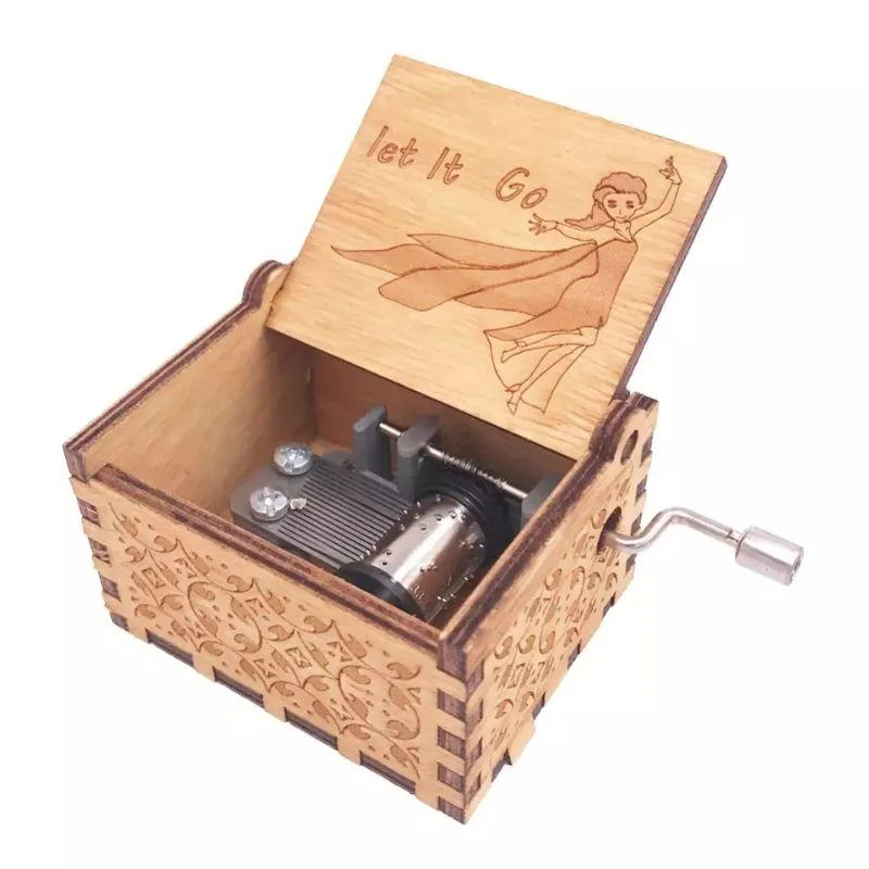 Frozen: Let it Go Wooden Handcrafted Music Box (Brown)