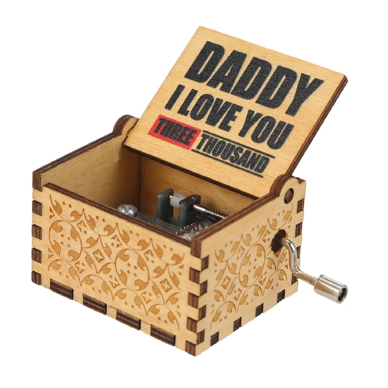 I Love You Daddy Three Thousand Times  handcrafted musicbox