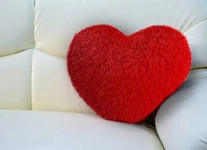 Heart fur pillow FOR YOUR LOVE ONCE