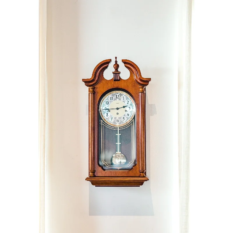 Hermle Hopewell Cherry Regulator Wall Clock