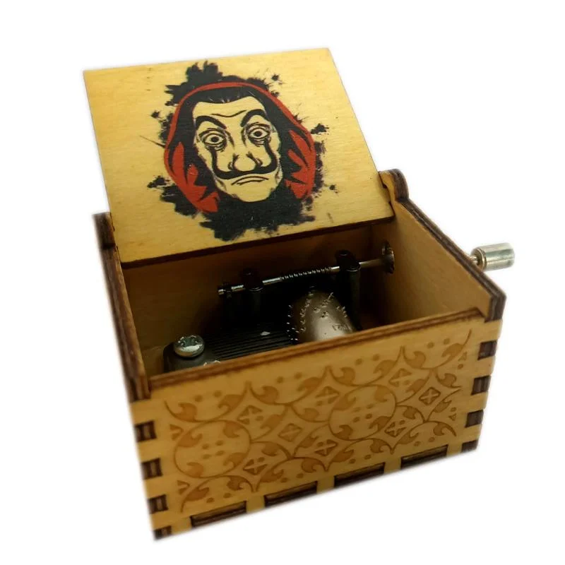 Money Heist Wooden Handcrafted Music Box - Unmask the Symphony of Intrigue 🏴‍☠️🎶