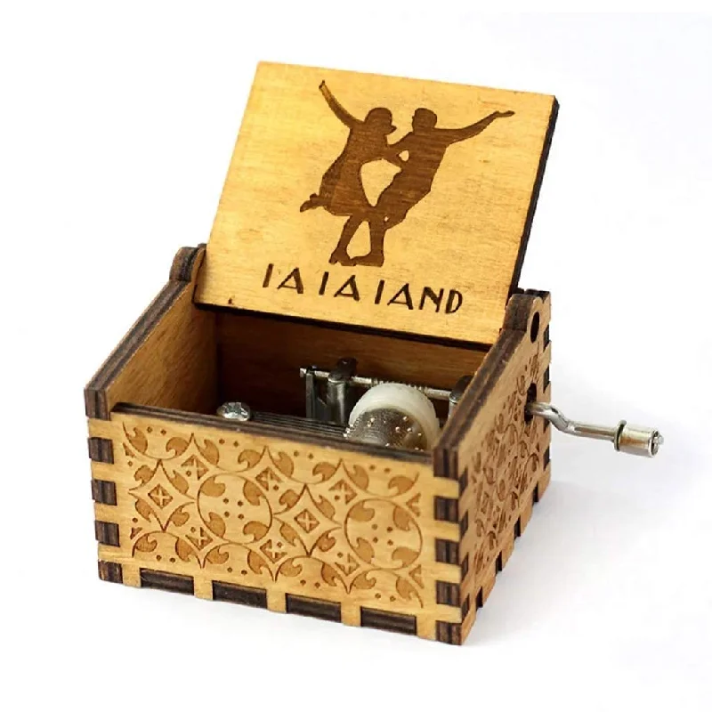 La La Land Wooden Handcrafted Music Box - A Melodic Tribute to Dreams and Romance 🌃🎶