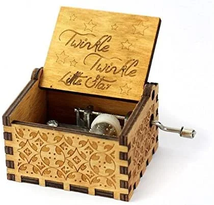 Twinkle Twinkle Little Star wooden handcrafted musicbox (Brown)