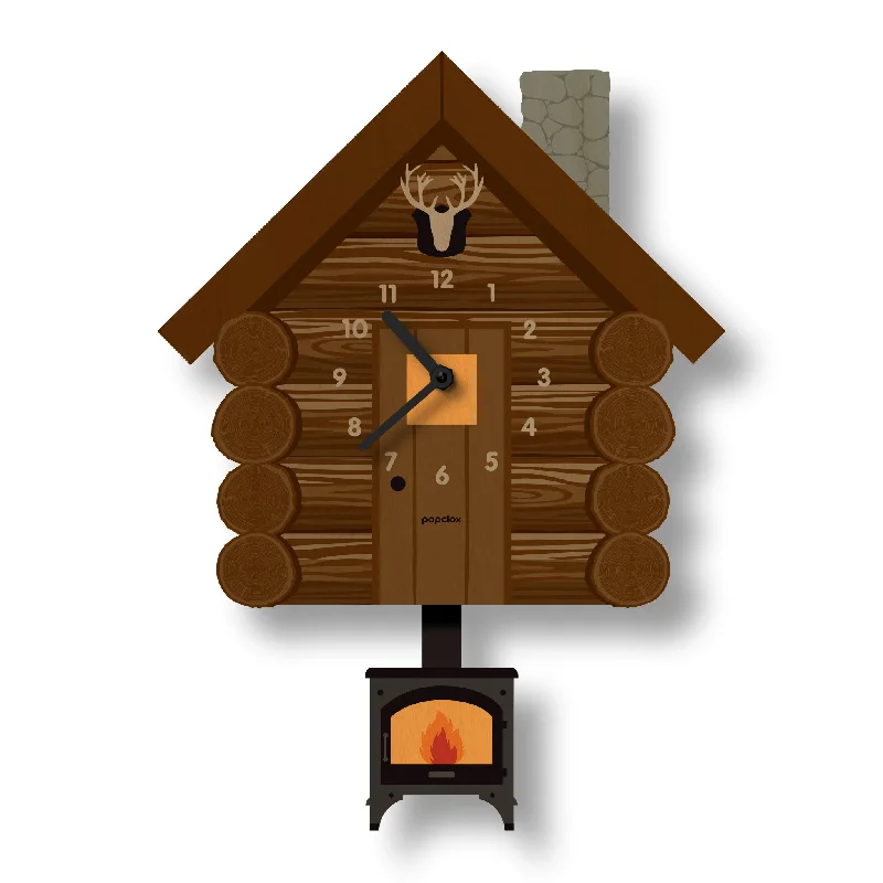 log cabin - pendulum clock