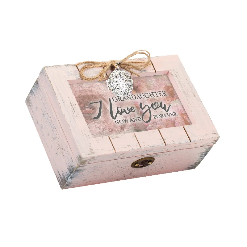 Granddaughter Blush Locket Music Box Plays You Light Up My Life