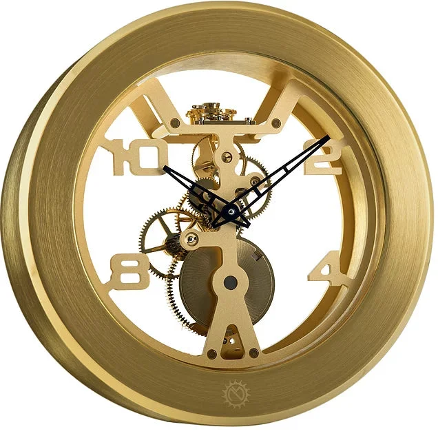 Matthew Norman Wind Modern Table Clock from Swiss Master Clock Makers - 8 Day Manual Wind Clock