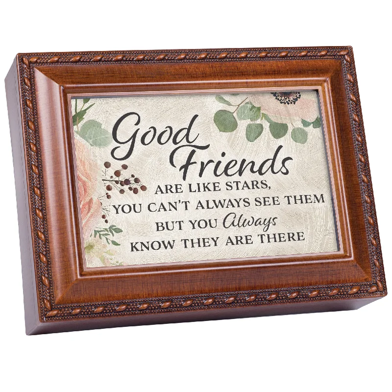 Good Friends Are Like Stars Rope Music Box Plays Mb Wg Light